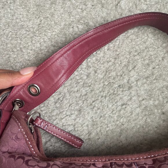 RARE Vintage Coach Plum/Pink Soho Hobo Mini Shoulder Bag 2154 - Picture 6 of 16